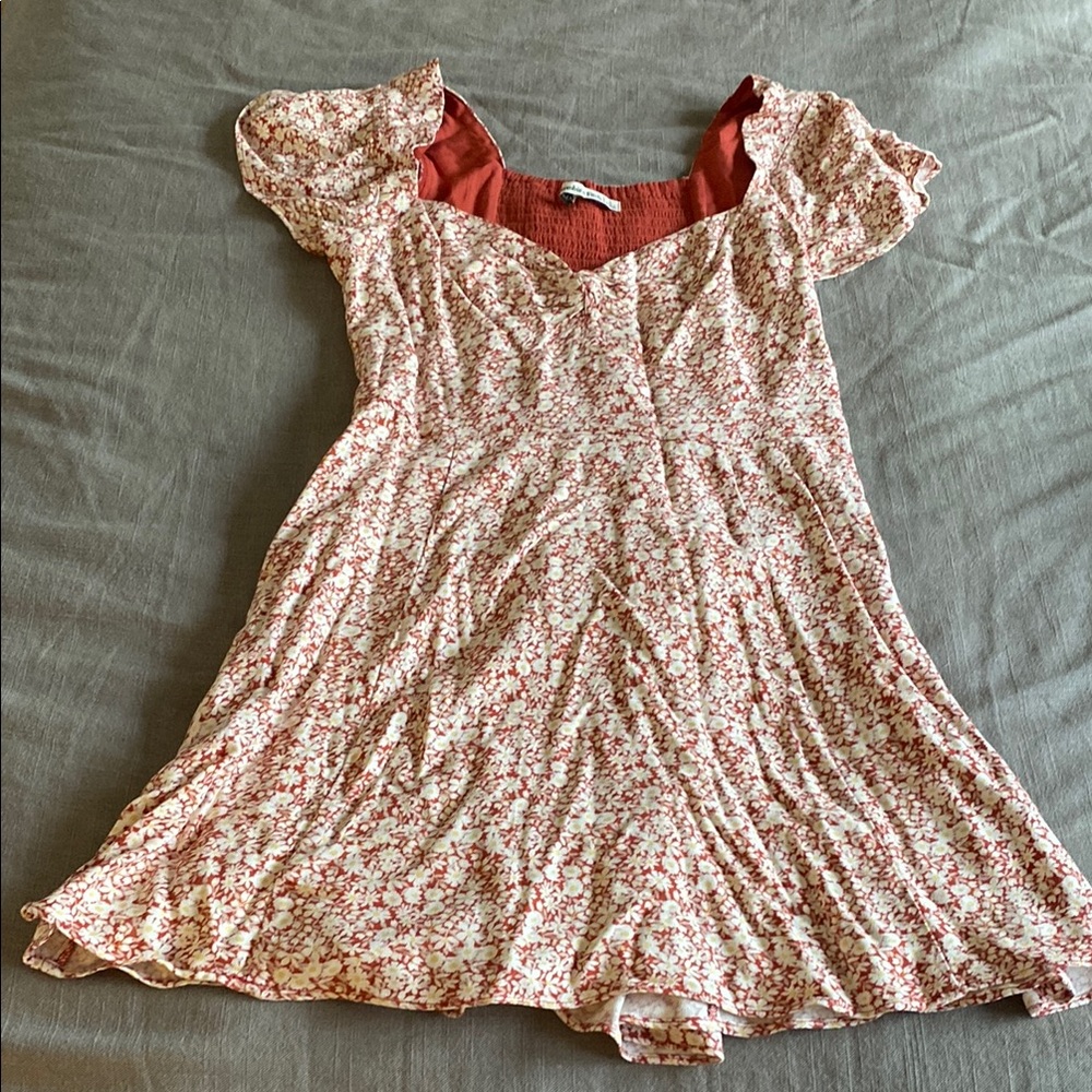 Abercrombie & Fitch Floral Mini Dress - Red and Cream